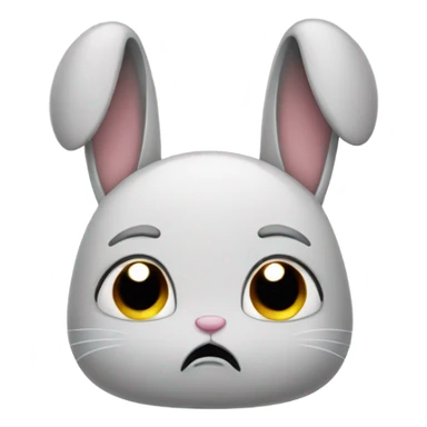 Crying sad bunny sticker
