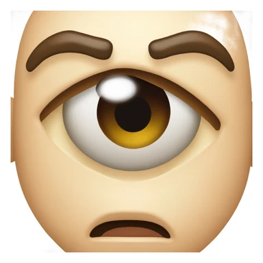 Face closing one eye due to stress sticker