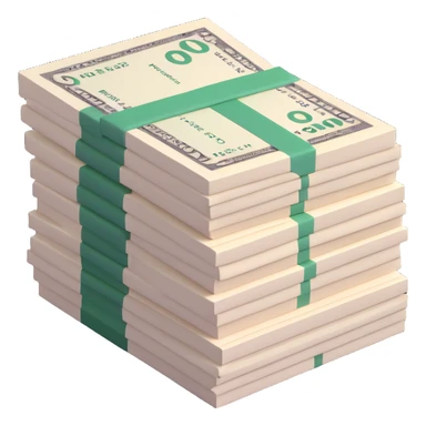 stack of paper bills currency sticker