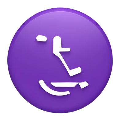 Handicap sign with  purple w underneath sticker
