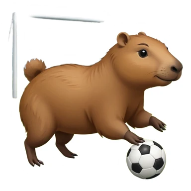capybara is playing football sticker