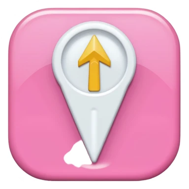 fleche directionelle blache sur fond de couleur rose sur un bouton   sticker