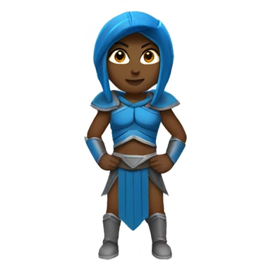 Female blue spartan sticker