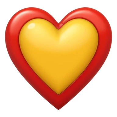 Sarı kırmızı kalp sticker