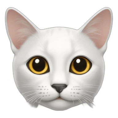Gato blanco manchas negras sticker