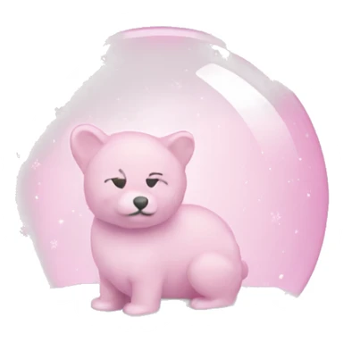 Pastel pink snow globe sticker