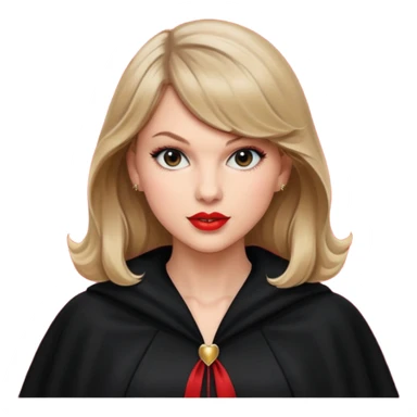 Taylor Swift red líp and elegant clook sticker