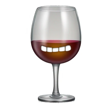 wine glass mixed with a microphone sticker
