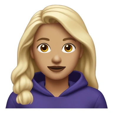 Blonde woman with Ravens sweatshirt  sticker