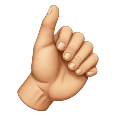 light brown hand in a fist with pinky finger raised sticker