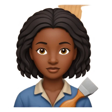 Wood Carving Craftsman black woman sticker
