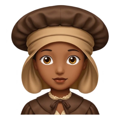 Silk Bonnet emoji brown skin sticker