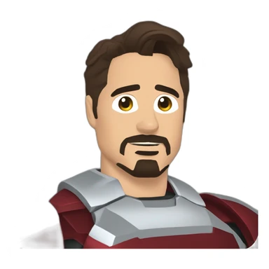 Tony Stark with infinity ganutlet sticker