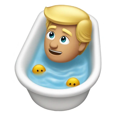 Donald Trump taking a bath sticker