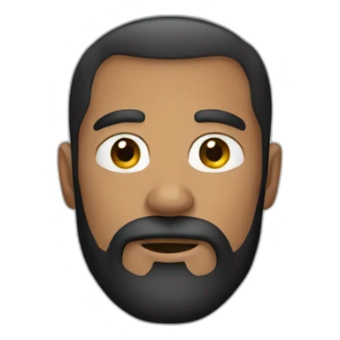 bold man with brown beard sticker