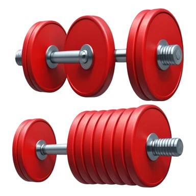 one red dumbbell, single fitness weight sticker