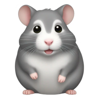 gray hamster sticker