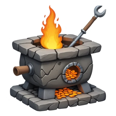 An ancient stone forge sticker