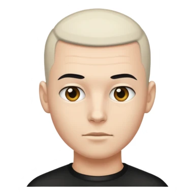 Un mec avec blanc avec une buzz cut noir  sticker