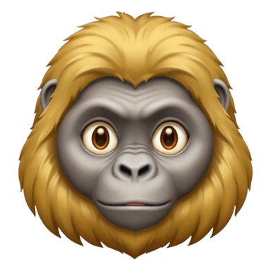 Gold  female gorilla sticker