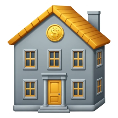 coin grey house sticker