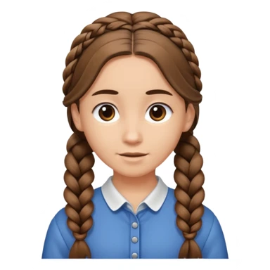 just hair braided hair tail sticker