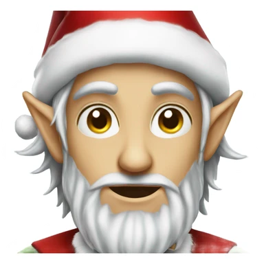 rogue male elf fantasy wearing santa hat sticker