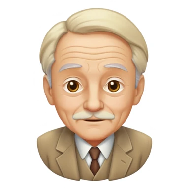 An old man with a small smirk and light hair, dressed in expensive clothes sticker