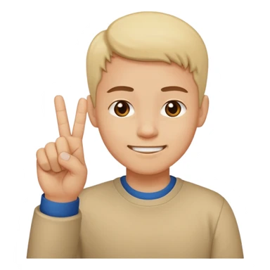 uncomfortable smiling with middle finger sticker