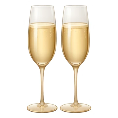 
2 light beige champagne glasses are knocked against each other sticker