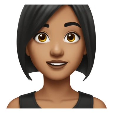 Mikey Madison actress realistic black hair sticker