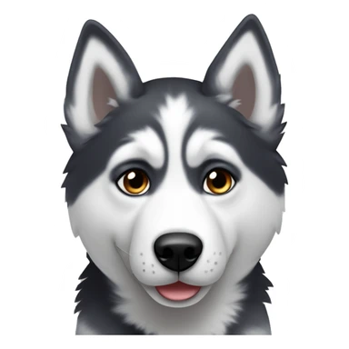 Husky  black and white ￼ sticker