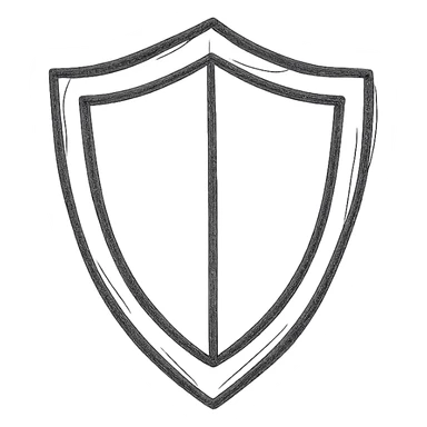 shield icon, hand drawn outline style, sketchy, no fill sticker