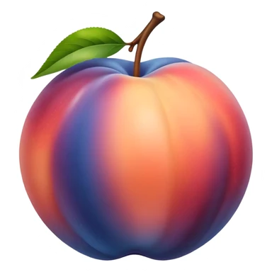 Blue ombré peach plum pluot sticker