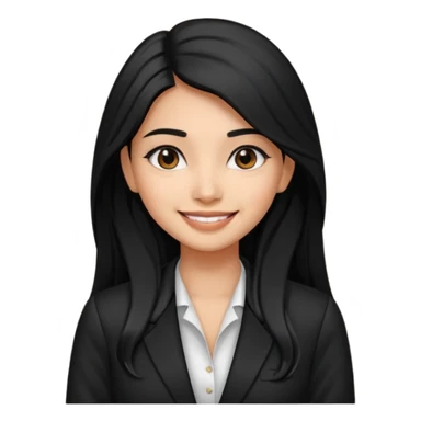 A beautiful indian girl Salon owner with blazer in black long hair  sticker