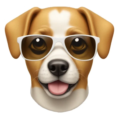 Dog whit sunglasdrs sticker