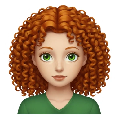woman with ginger curly hair sticker