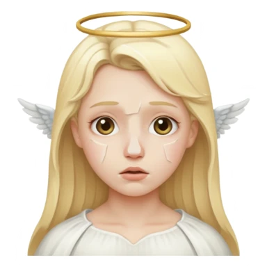 Angel with  fracture broken nose sticker