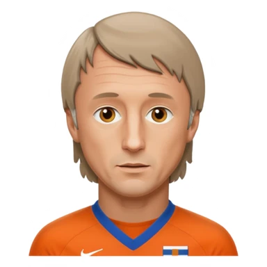 Йохан Кройф в форме сборной Голландии 1974 года booblehead sticker