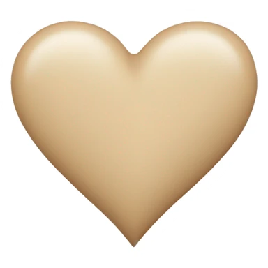 Beige heart sticker