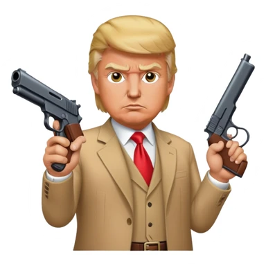 Donald trump with guns sticker
