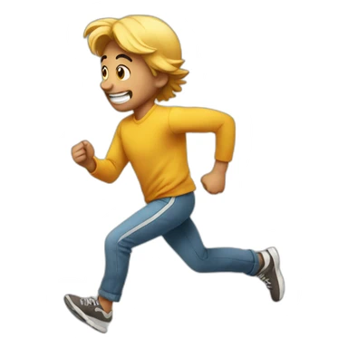 running away fast sticker