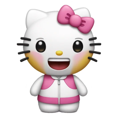 hello kitty sing sticker
