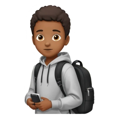 City Backpack Student black boy sticker