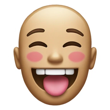 Eyes closed tongue out with peace sign emoji  sticker