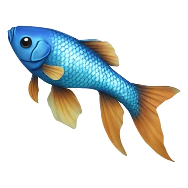 Blue Pisces coy fish sticker