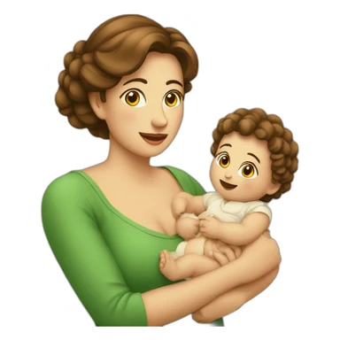 Femme italienne et son bébé sticker