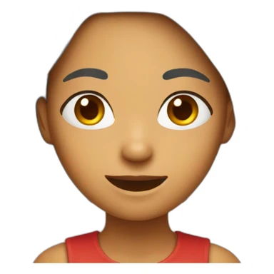 Chili girl's face sticker