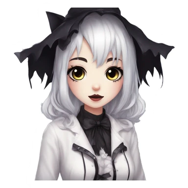 Edgy Kawaii Cute Cool Beautiful Elegant Pretty Anime Gothic Catgirl sticker