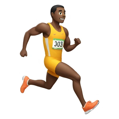 athlete running sticker
